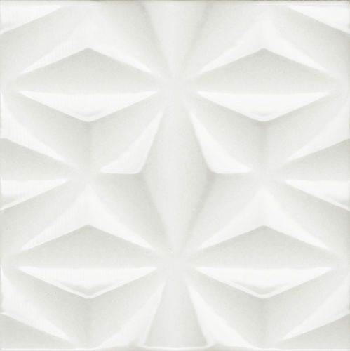 3D White Gloss Starburst Wall Tile 200x200