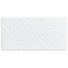 Chevron White Matt Wall 300x600