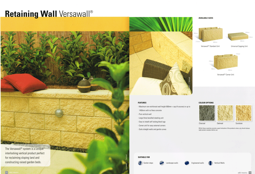 Adbri Versawall Retaining Walls - Buy Online And Save